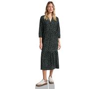 STREET ONE Damen A144414 Gemustertes Volant-Kleid, Mid Green, 34