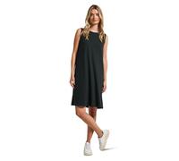 Sommerkleid STREET ONE, Damen, Gr. 42, EURO-Größen, grün (pine grove grün), Stoff, 95% Viskose, 5% Elasthan, unifarben, normal knieumspielend, Rundhals, abgesteppt, Kleider Sommerkleid, aus Viskose (8