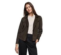 STREET ONE Damen A212185 Offene Velours-Jacke, deep Smoky Green, 46