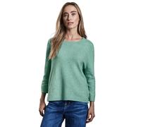 STREET ONE Damen A302875 Strickpullover Mit Rundhals, Sunlit Green Mel., 38 EU