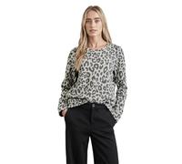 Street One Damen A303053 QR Crewneck Sweat W. AOP, Heather Grey Mel., 34 EU, Heather Grey Mel., 34