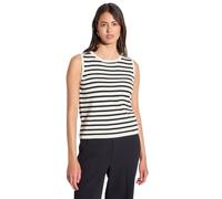 STREET ONE Damen A303242 Gestreiftes Strick-Top, Black, 34