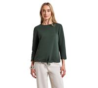 Street One Damen A303275 Sweatshirt in Unifarbe, Mid Green, 36
