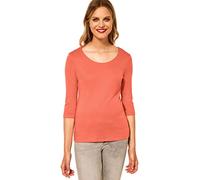 Street One Damen A317588 Basic T-Shirt mit 3/4 Arm, Black, 34