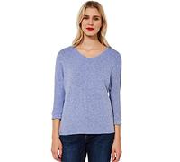 Street One Damen A318641 T-Shirt, Dazzling Blue Melange, 38