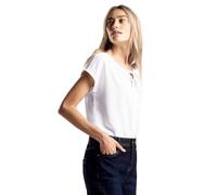 Materialmix-T-Shirt Schwarz 36