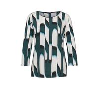 STREET ONE Damen A321954 Bedrucktes Shirt, Hunter Green, 44