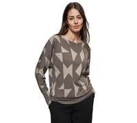 STREET ONE Damen A322109 Jaquard-Shirt, Rich Mocha, 46 EU