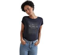 Street One Damen A322124 T-Shirt Mit Artwork, Night Sky Blue,36