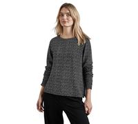 STREET ONE Damen A322254 Bedrucktes Ottoman Shirt, Schwarz,38