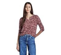 STREET ONE Damen A322626 Bedrucktes Shirt, Mulberry Red, 44 EU