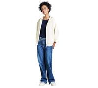 STREET ONE Damen A322804 Silk-Look Hoodie Jacke, Off White, 40 EU