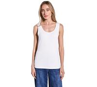 Street One Damen Top A322896 – Basic, Rundhals, Jersey, Weiß, Größe 36