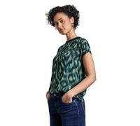 STREET ONE Damen A322964 Bedrucktes T-Shirt, Hunter Green, 44