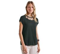 Street One Frauen Leinen-Look Shirt in Grün, Gr: 36