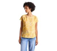 STREET ONE Damen A323569 Gemustertes Shirt, Buttercream Yellow, 36