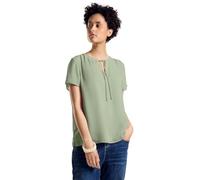 STREET ONE Damen A344752 Chiffon Bluse, Soft Moss Green, 42