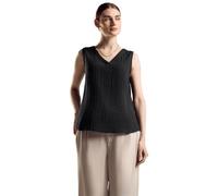 STREET ONE Damen A344897 Ärmellose Bluse, Schwarz, 36 EU