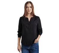 Street One Damen A345112 Tunika Bluse In Unifarbe, Schwarz, 38 EU