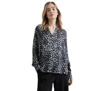 Street One - Gemusterte Satin-Bluse grau - Gr. - 34