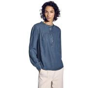 STREET ONE Damen A345454 Jeansbluse Mit Rüschen, Medium Tencel Blue, 44 EU