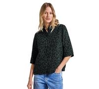 STREET ONE Damen A345610 Gemusterte Hemdbluse, Mid Green, 46