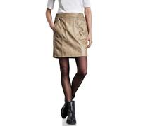 STREET ONE Damen A361649 Rock Im Leder-Look, Washed Beige, 46W EU