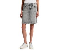 Jeansrock STREET ONE, Damen, Gr. 44, grau (light grau washed), Jeans, 89% Baumwolle, 8% Polyester, 3% Elasthan, unifarben, casual, normal mini, Röcke, Middle Waist (79098736-44) light grau washed