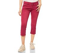 Street One Damen A375233 3 4 Jeanshose, Cherry Red Washed, 29W / 22L EU