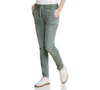 STREET ONE Damen A377241 Jeans Joggpants im Loose Fit, Soft Olive Washed, 32W / 28L
