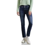 Loose-fit-Jeans STREET ONE, Damen, Gr. 26, Länge 30, blau (blau schwarz wash), Jeans, 62% Baumwolle, 18% Polyester, 18% Viskose, 2% Elasthan, unifarben, casual, lang, Jeans, aus Baumwolle mit Stretcha