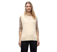 Pullunder STREET ONE, Damen, Gr. 44, soft beige, Stoff, 78% Polyamid, 12% Polyacryl, 10% Baumwolle, unifarben, normal normal, Rundhals, abgesteppt, Pullover Pullunder, aus softem Materialmix (23609502
