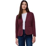 Sweatblazer STREET ONE, Damen, Gr. 36, truffle rot, Jersey, 93% Baumwolle, 7% Elasthan, unifarben, normal normal, V-Ausschnitt, abgesteppt, Blazer, im soften Baumwoll-Mix (54908934-36) truffle rot