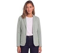 Kurzblazer STREET ONE, Damen, Gr. 42, eucalyptus grün meliert, Web, Obermaterial: 93% Baumwolle, 7% Elasthan. Futter: 100% Polyester, unifarben, regular fit normal, V-Ausschnitt, abgesteppt, Blazer Ku