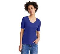 Street One Damen Basic Kurzarmshirt Intense royal Blue 36