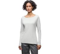 Langarmshirt STREET ONE "Style Lanea", Damen, Gr. 44, pelican grau, Jersey, Obermaterial: 50% Baumwolle, 50% Modal. Futter: 100% Baumwolle, unifarben, regular fit normal, U-Boot-Ausschnitt, angesetzte