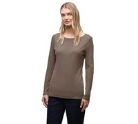 Street One Frauen Basic Langarmshirt in Braun, Gr: 44