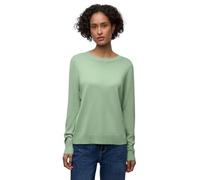 Rundhalspullover STREET ONE, Damen, Gr. 46, pale mint grün, Stoff, 86% Viskose, 14% Polyester, unifarben, normal normal, Rundhals, Rippbündchen, Pullover Rundhalspullover, mit Rundhalsausschnitt (2721
