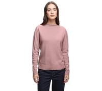 Strickpullover STREET ONE, Damen, Gr. 40, powder pink meliert, Stoff, 33% Polyester, 31% Polyacryl, 24% Baumwolle, 12% Polyamid, unifarben, normal normal, U-Boot-Ausschnitt, Rippbündchen, Pullover Str