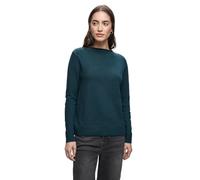 Strickpullover STREET ONE, Damen, Gr. 46, tide blau, Stoff, 33% Polyester, 31% Polyacryl, 24% Baumwolle, 12% Polyamid, unifarben, normal normal, U-Boot-Ausschnitt, Rippbündchen, Pullover Strickpullove
