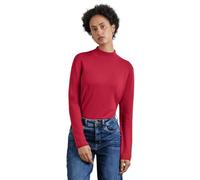 Rollkragenpullover STREET ONE, Damen, Gr. 46, rot (autumn rot), Stoff, 75% Viskose, 25% Polyamid, unifarben, casual, normal normal, hoch geschlossener Ausschnitt, Langarm Bündchen, Pullover, mit Mater