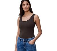 Tanktop STREET ONE "Style Anni", Damen, Gr. 42, espresso braun, Jersey, Obermaterial: 48% Baumwolle, 48% Modal, 4% Elasthan, unifarben, regular fit taillenbedeckt, Rundhals, Tops Tanktop, Sommer-Top m
