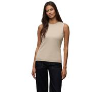 Street One Frauen Basic Top mit Rippstruktur in Beige, Gr: 40