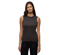 Street One Frauen Basic Top mit Rippstruktur in Braun, Gr: 38