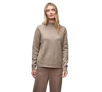 Stehkragenpullover STREET ONE, Damen, Gr. 42, mocha glow meliert, Web, 37% Polyacryl, 29% Baumwolle, 29% Polyester, 5% Nylon, unifarben, normal normal, hoch geschlossener Ausschnitt, Rippbündchen, Pul