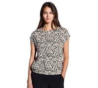 STREET ONE Damen A345629 Bedruckte Bluse, Moonstone Sand, 44