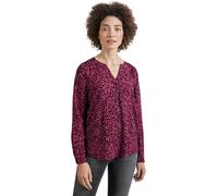 Langarmbluse STREET ONE, Damen, Gr. 42, pink (infernal pink), Stoff, 100% Viskose, bedruckt, normal normal, V-Ausschnitt, Bündchen, Blusen, aus softer Viskose (86553068-42) infernal pink