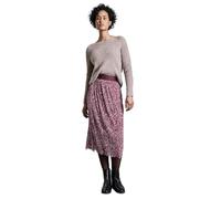 Meshrock STREET ONE, Damen, Gr. 42, mulberry rot, Stoff, 94% Polyester, 6% Elasthan, gemustert, casual, normal wadenlang, Röcke, mit Grafikmuster (10738353-42) mulberry rot