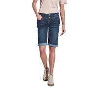 Comfort-fit-Jeans STREET ONE, Damen, Gr. 27, blau (schwarz indigo washed), Jeans, 72% Baumwolle, 27% Polyester, 1% Elasthan, unifarben, kurz, Jeans, aus Baumwolle mit Stretchanteil (71600730-27) schwa