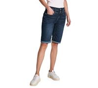 Comfort-fit-Jeans STREET ONE, Damen, Gr. 27, blau (schwarz indigo washed), Jeans, 72% Baumwolle, 27% Polyester, 1% Elasthan, unifarben, casual, kurz, Jeans, 5-Pocket-Style (63449319-27) schwarz indigo